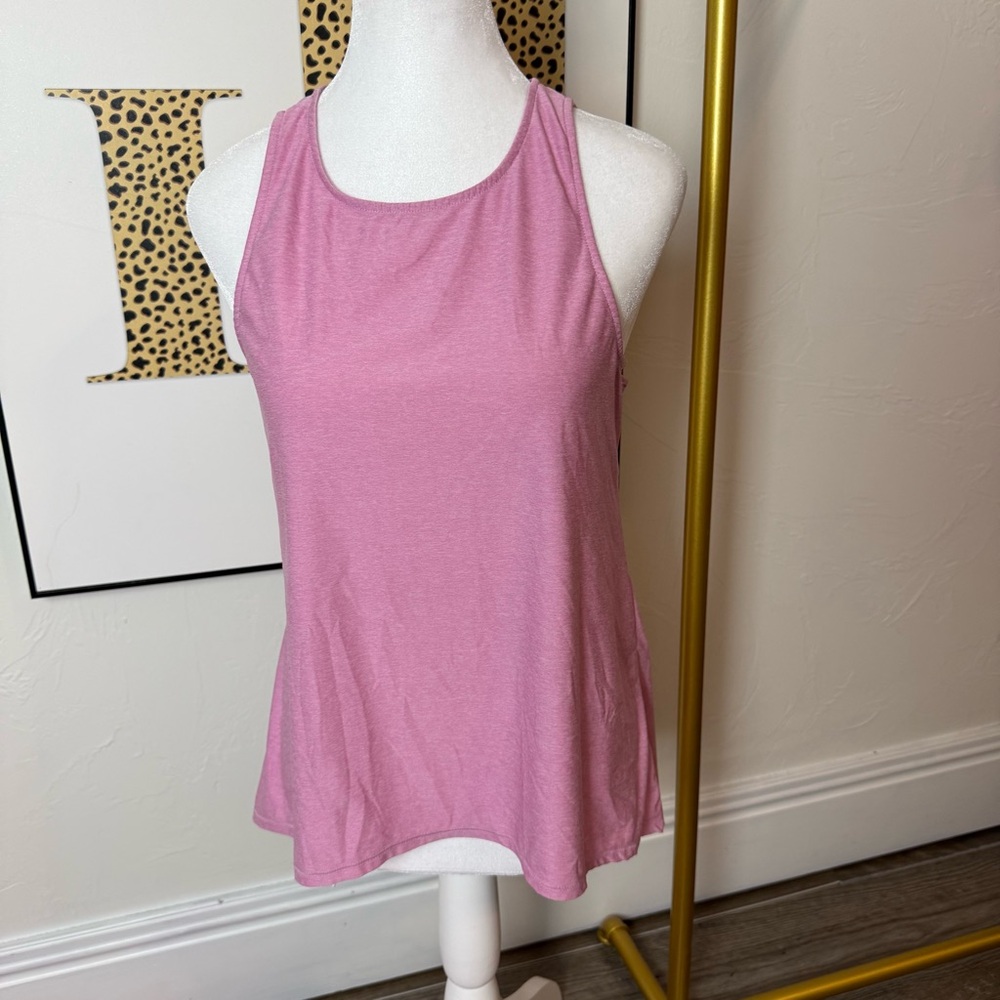 Yogalicious Pink Split Back Workout Tank Top | Size Small